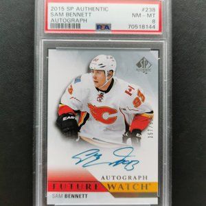 Rare 2015 Sam Bennett #238 Future Watch Auto PSA 8 Hockey Card!